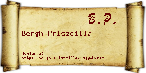 Bergh Priszcilla névjegykártya
